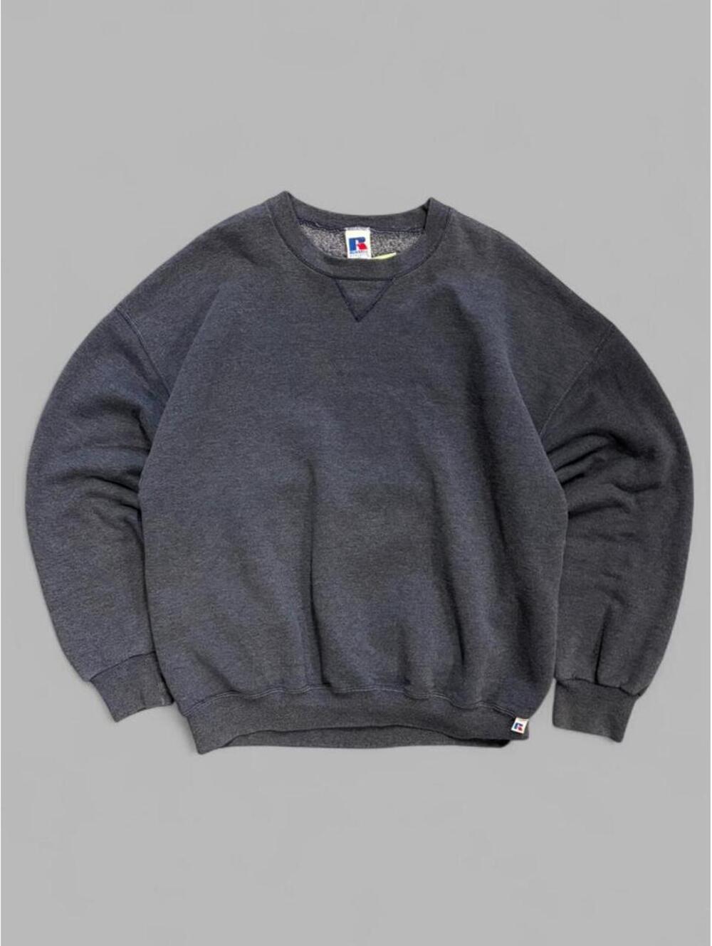 Vintage 90s Navy / Grey Russell Athletic Crewneck